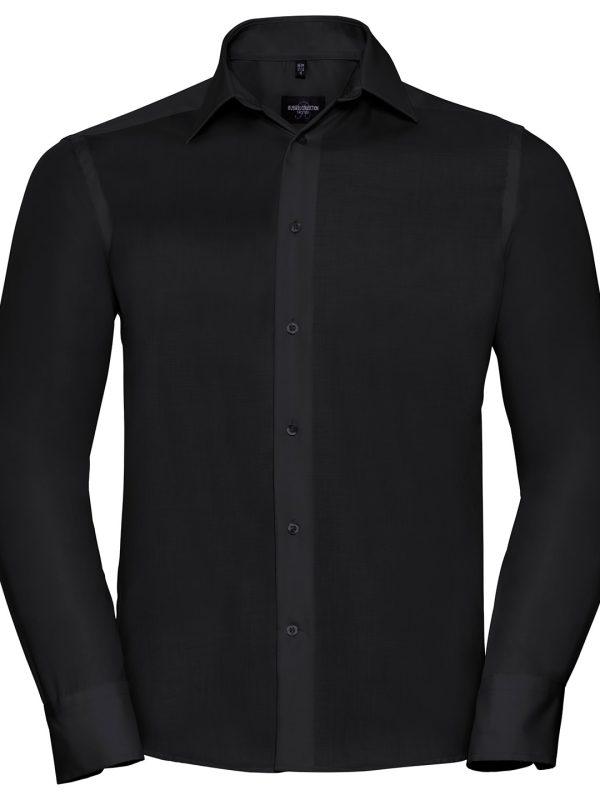 Black Long sleeve tailored ultimate non-iron shirt