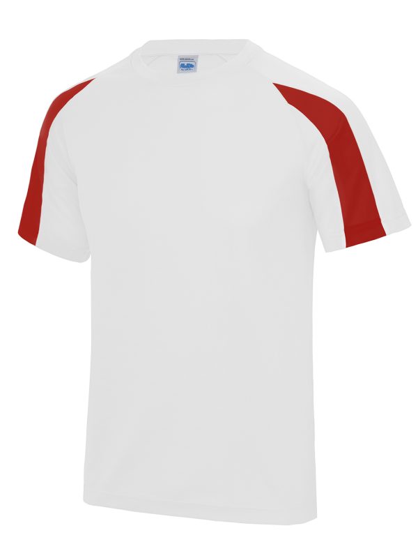 Arctic White/Fire Red Contrast cool T