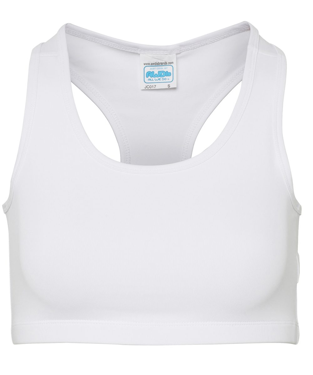 Arctic White Women's cool sports crop top