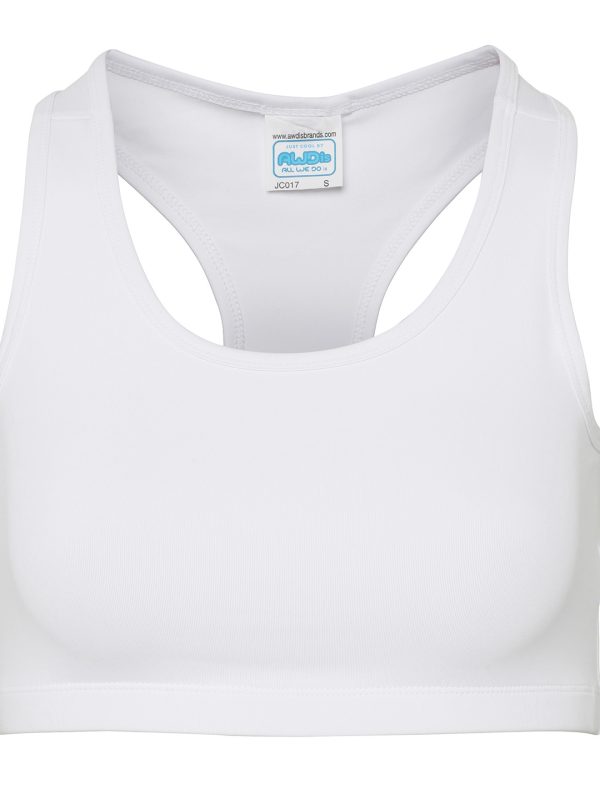 Arctic White Women's cool sports crop top