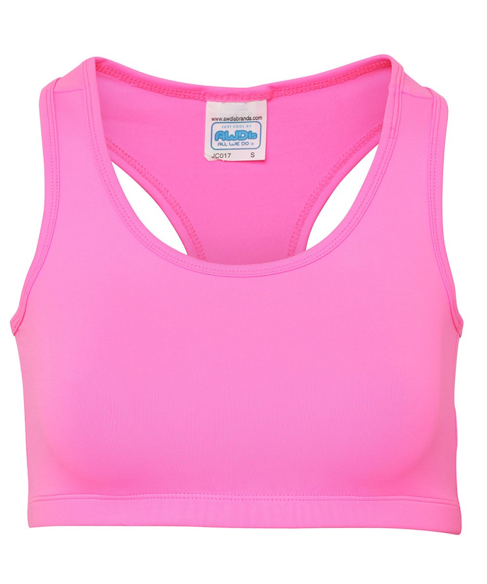 Electric Pink Women's cool sports crop top