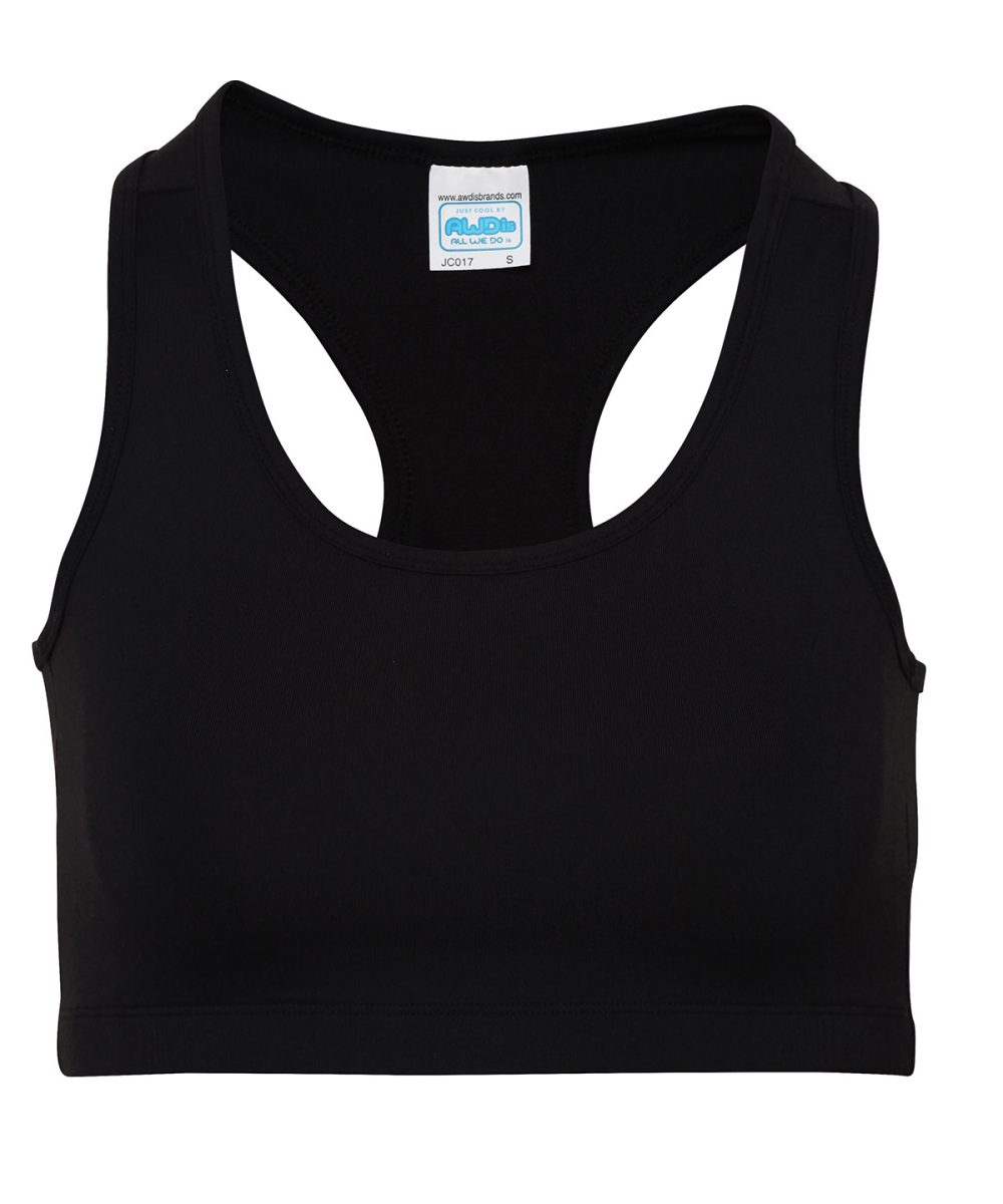 Jet Black* Women's cool sports crop top