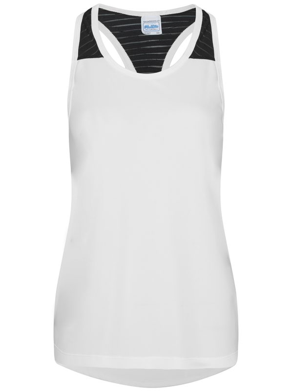 Arctic White/Black Women's cool smooth workout vest