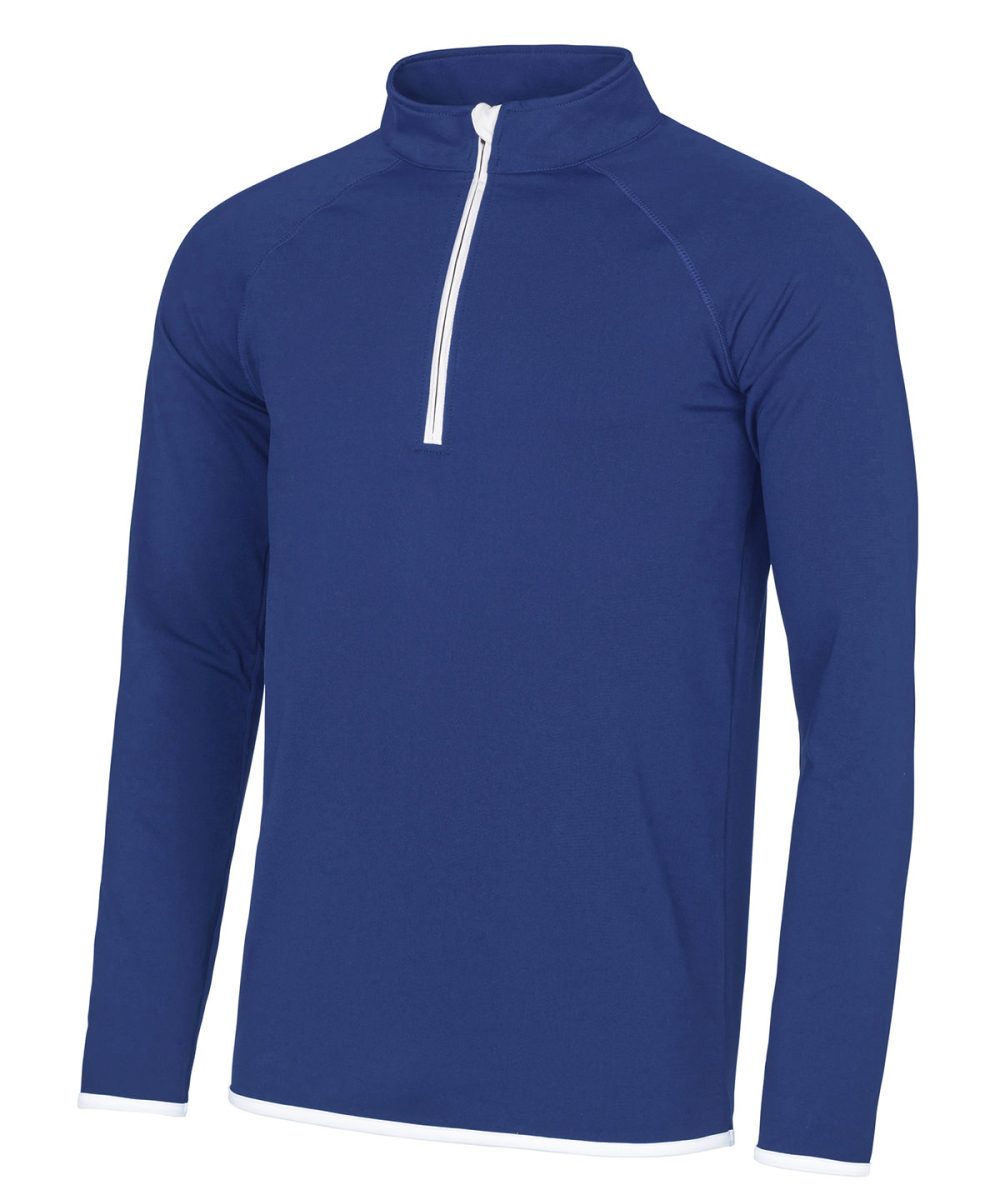 Royal Blue/Arctic White Cool ½ zip sweatshirt