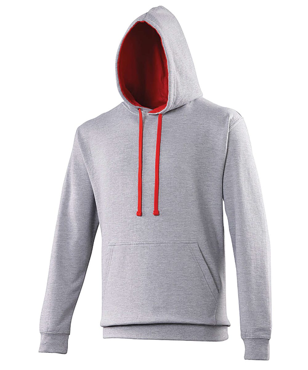 Heather Grey/Fire Red* Varsity hoodie