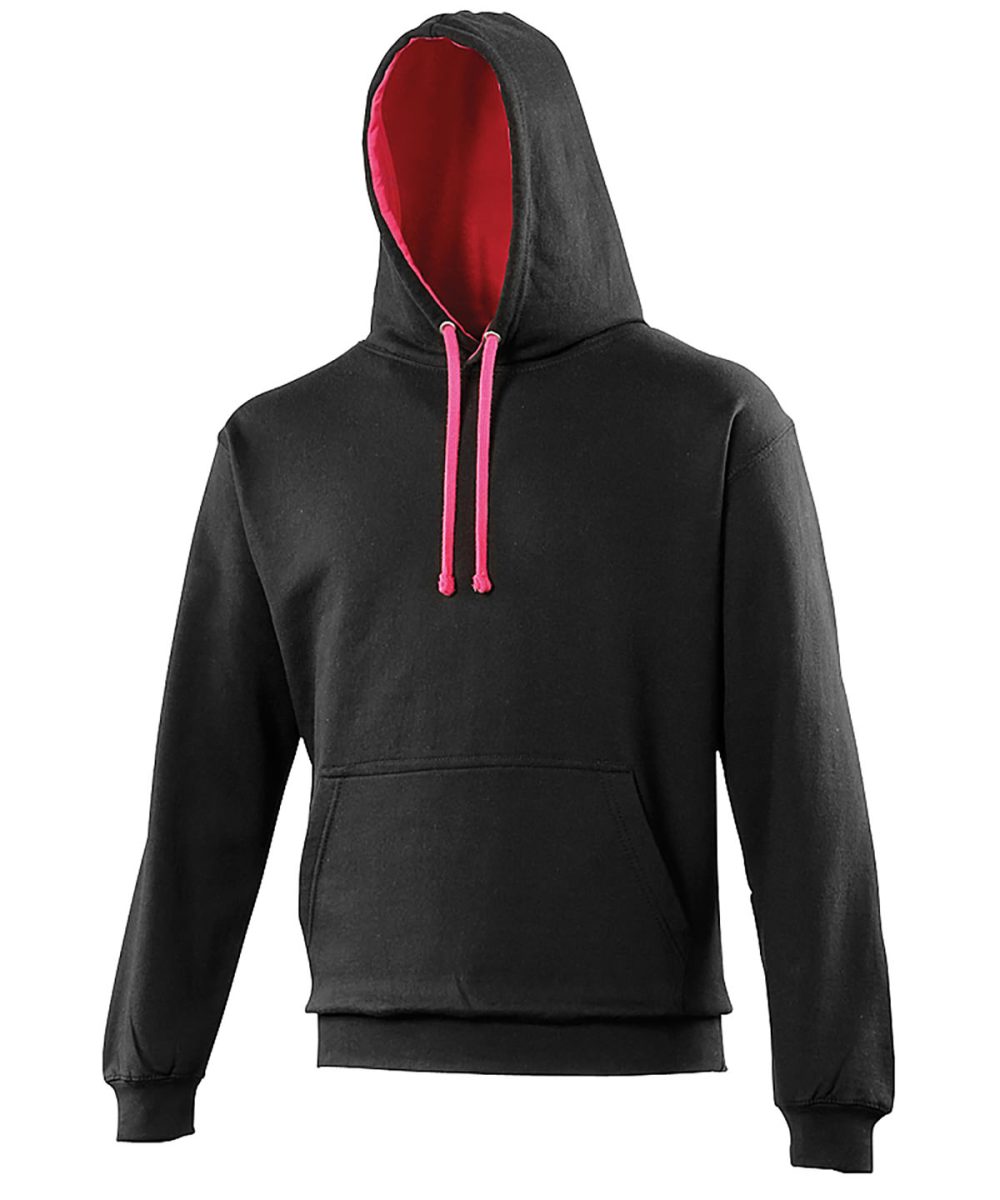 Jet Black/Hot Pink* Varsity hoodie