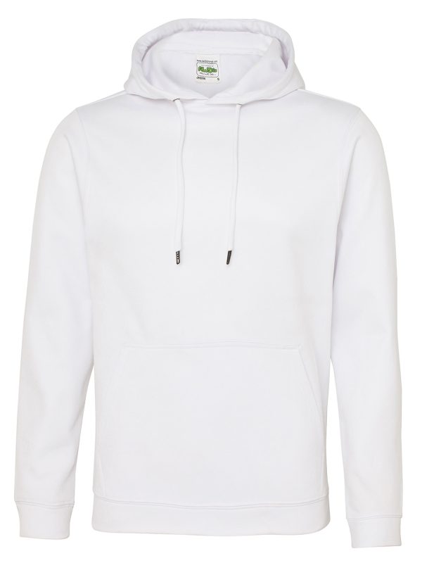 Arctic White Sports polyester hoodie