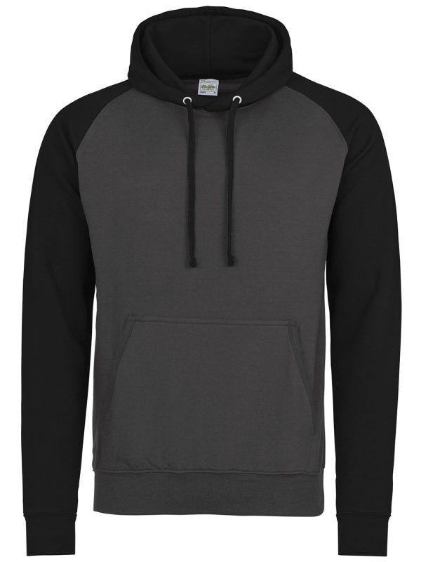 Charcoal/Jet Black Baseball hoodie