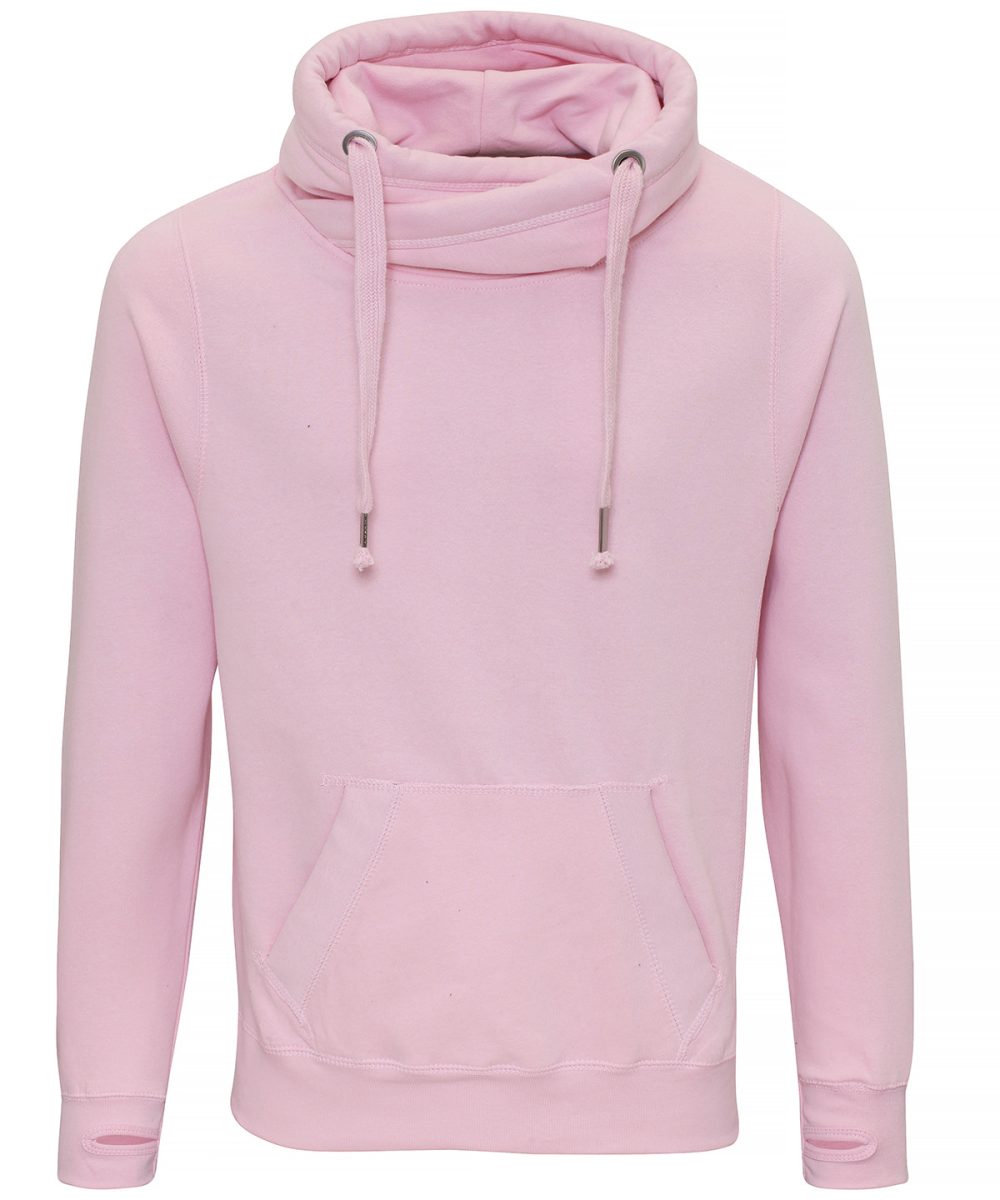 Baby Pink Cross neck hoodie