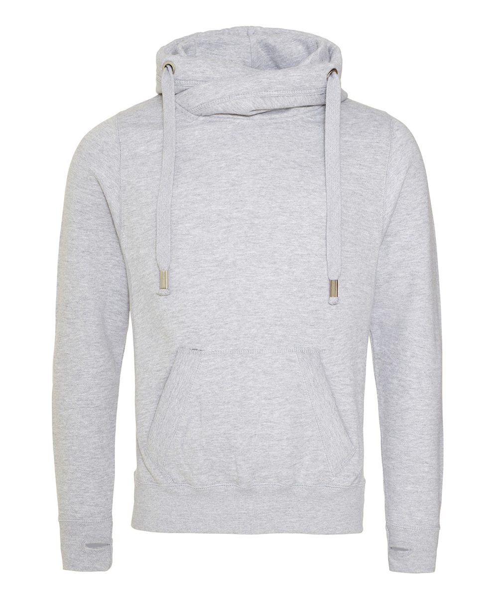 Heather Grey Cross neck hoodie