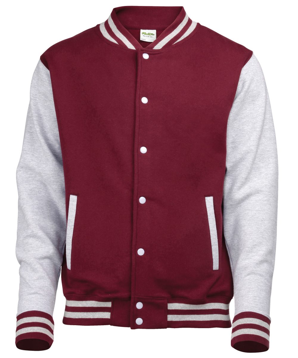 Burgundy/Heather Grey* Varsity jacket