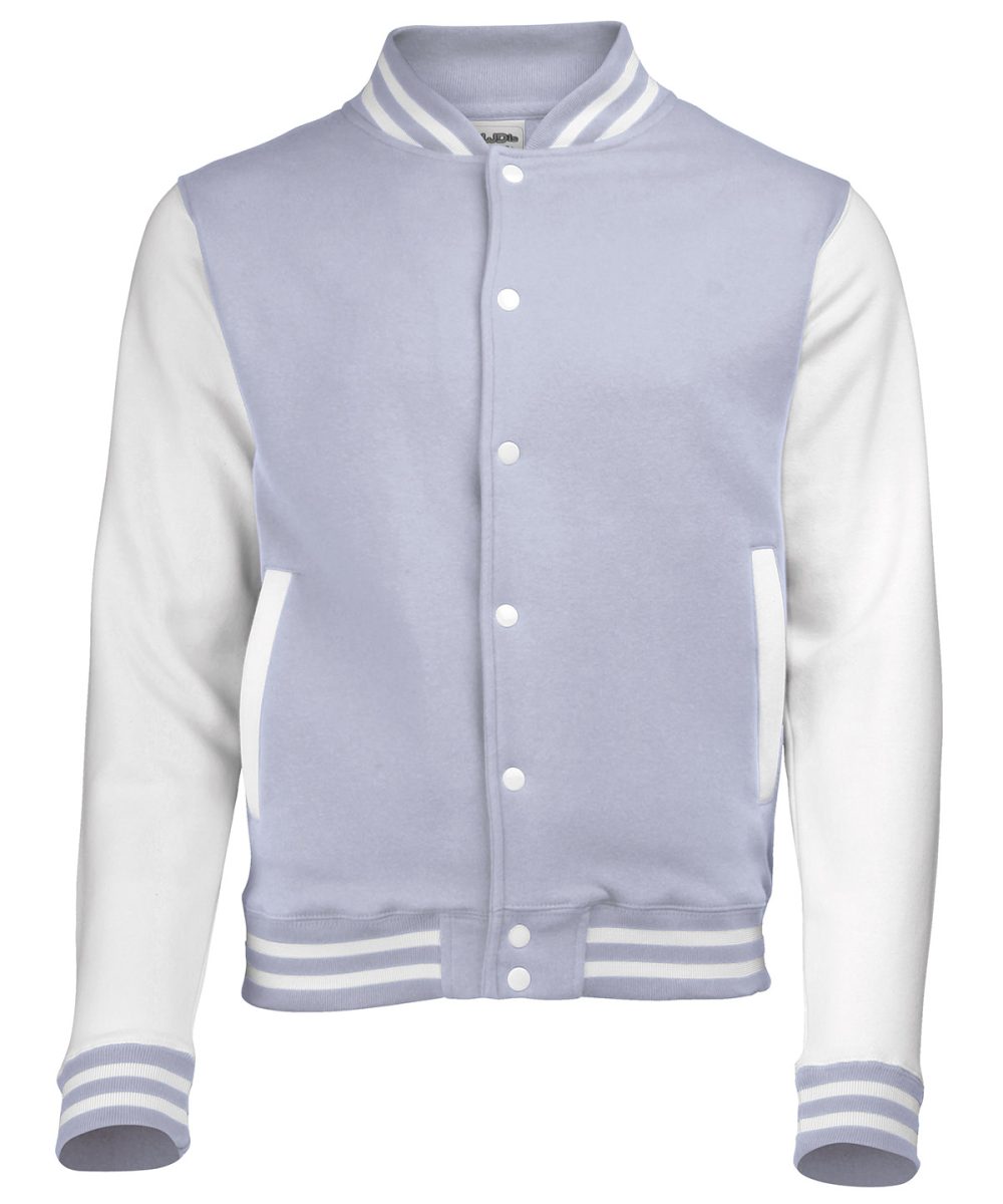 Heather Grey/White Varsity jacket