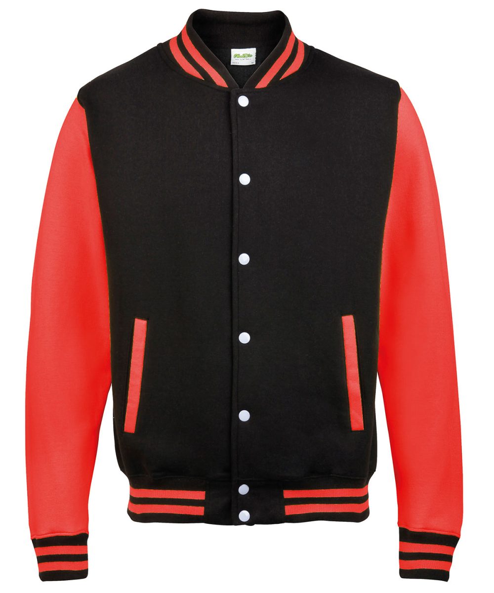 Jet Black/Fire Red* Varsity jacket