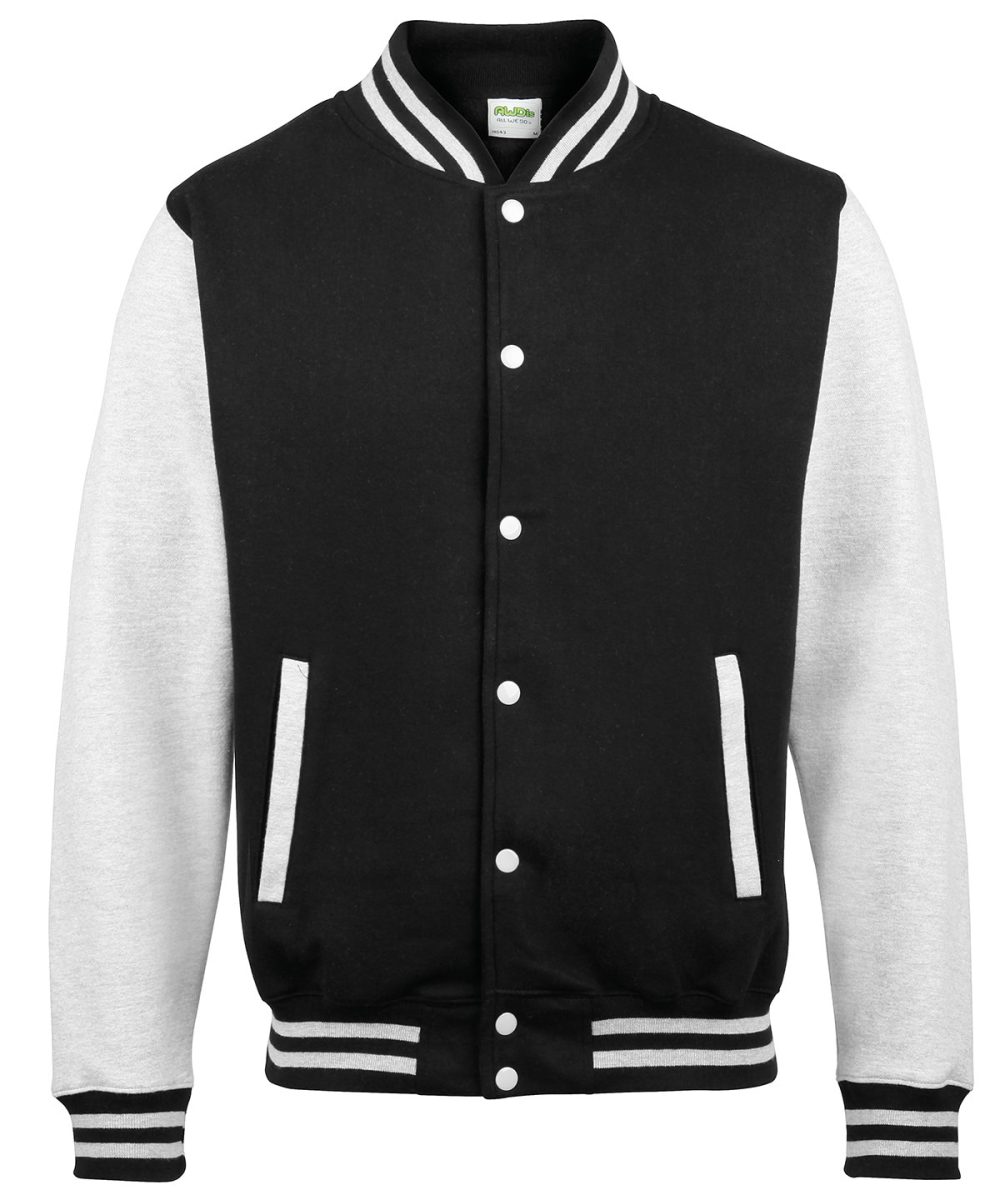 Jet Black/Heather Grey Varsity jacket