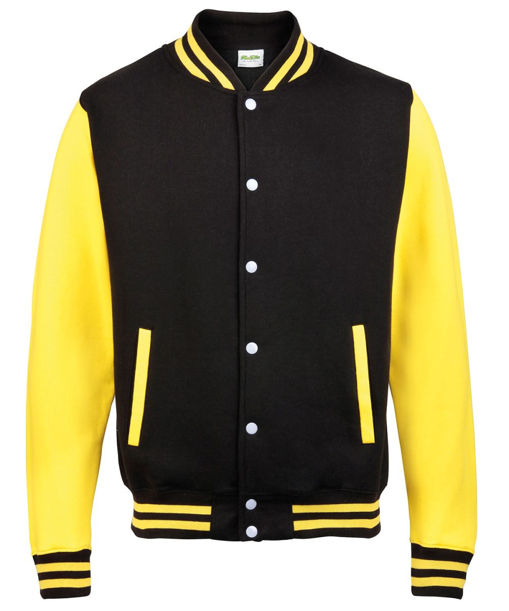 Jet Black/Sun Yellow* Varsity jacket