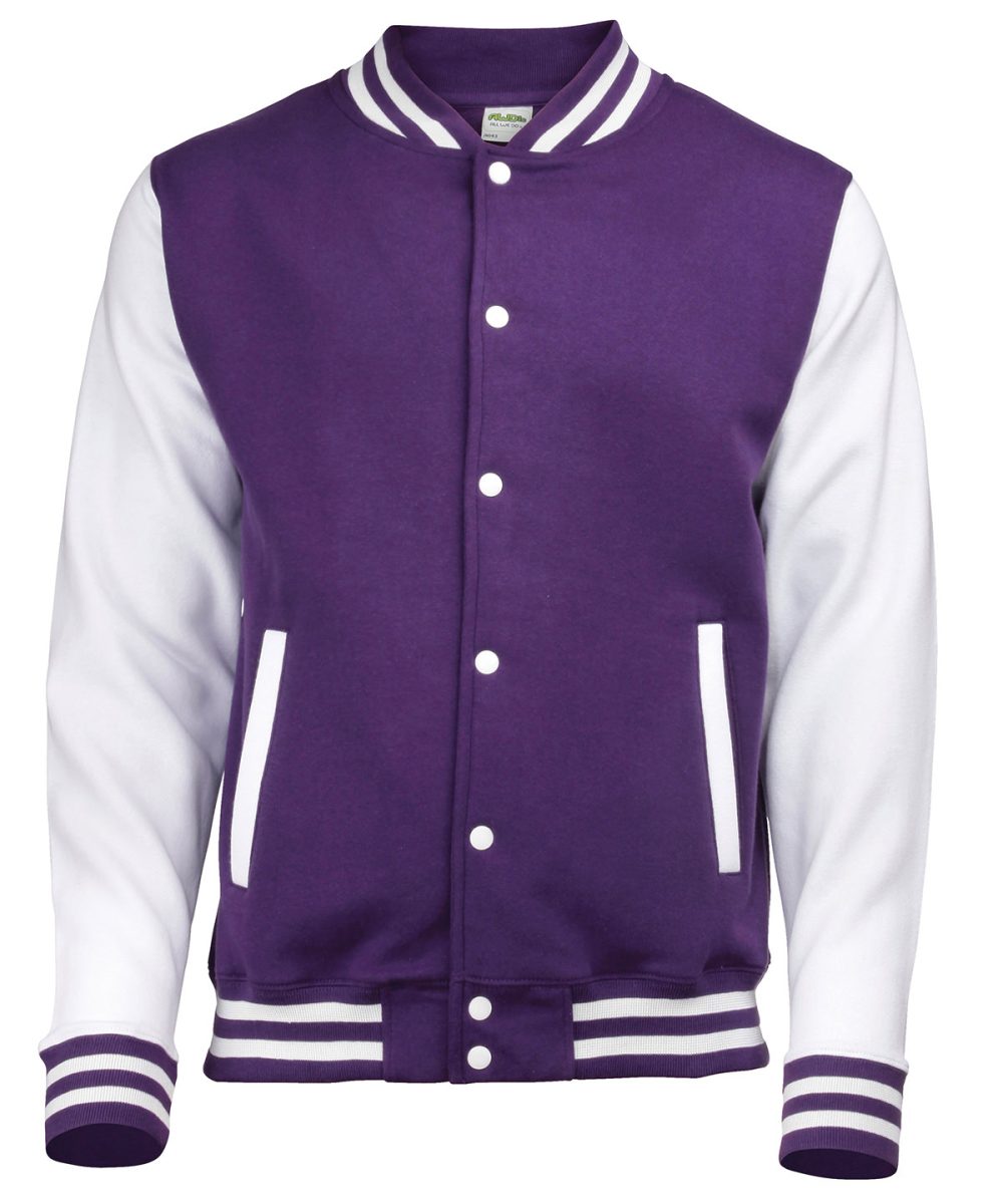 Purple/White Varsity jacket