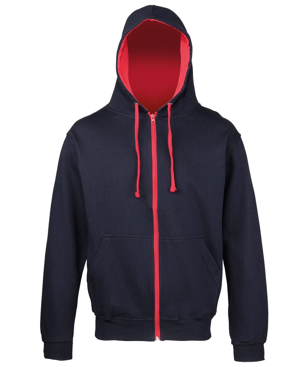 New French Navy/Fire Red Varsity zoodie