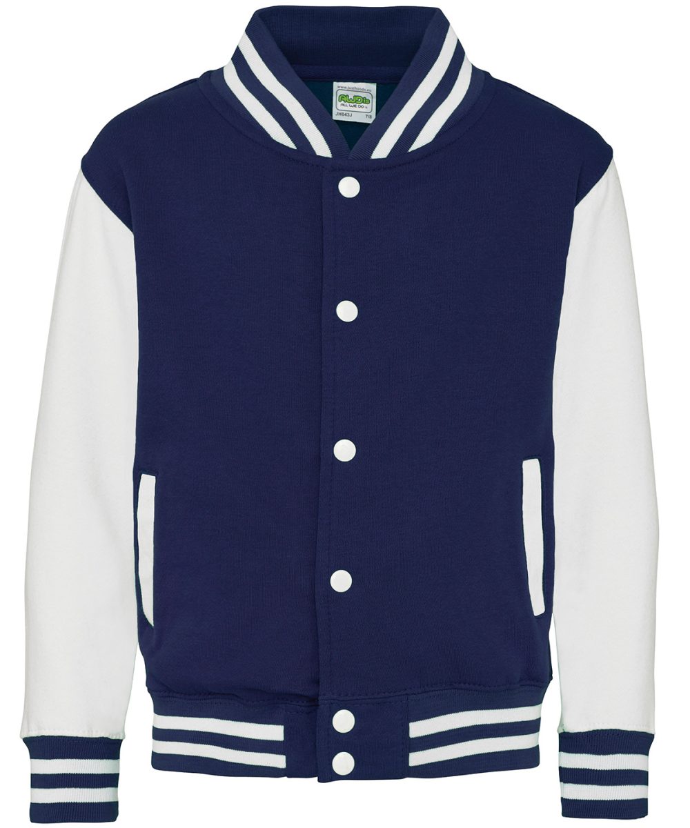 Oxford Navy/White Kids varsity jacket