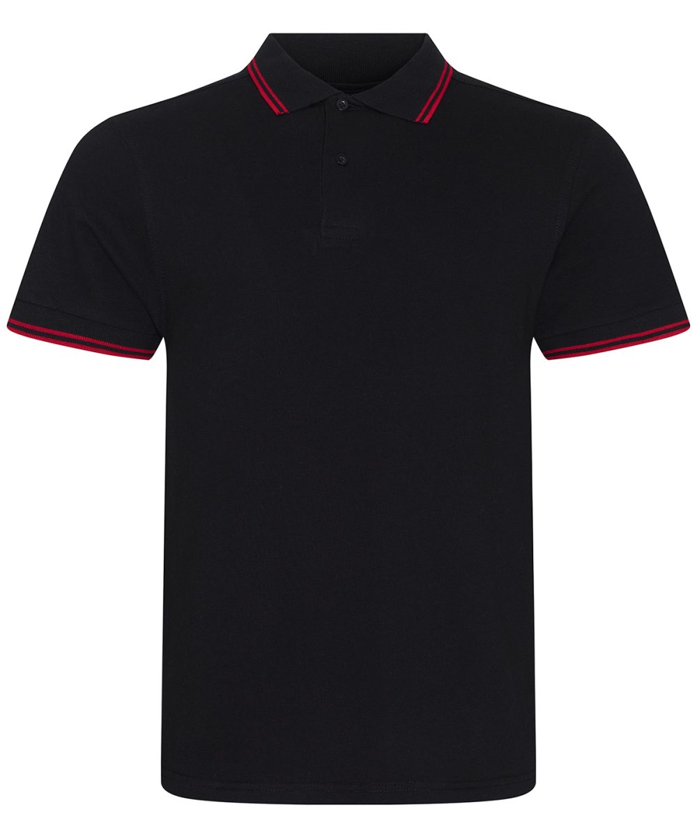 Black/Red Stretch tipped polo