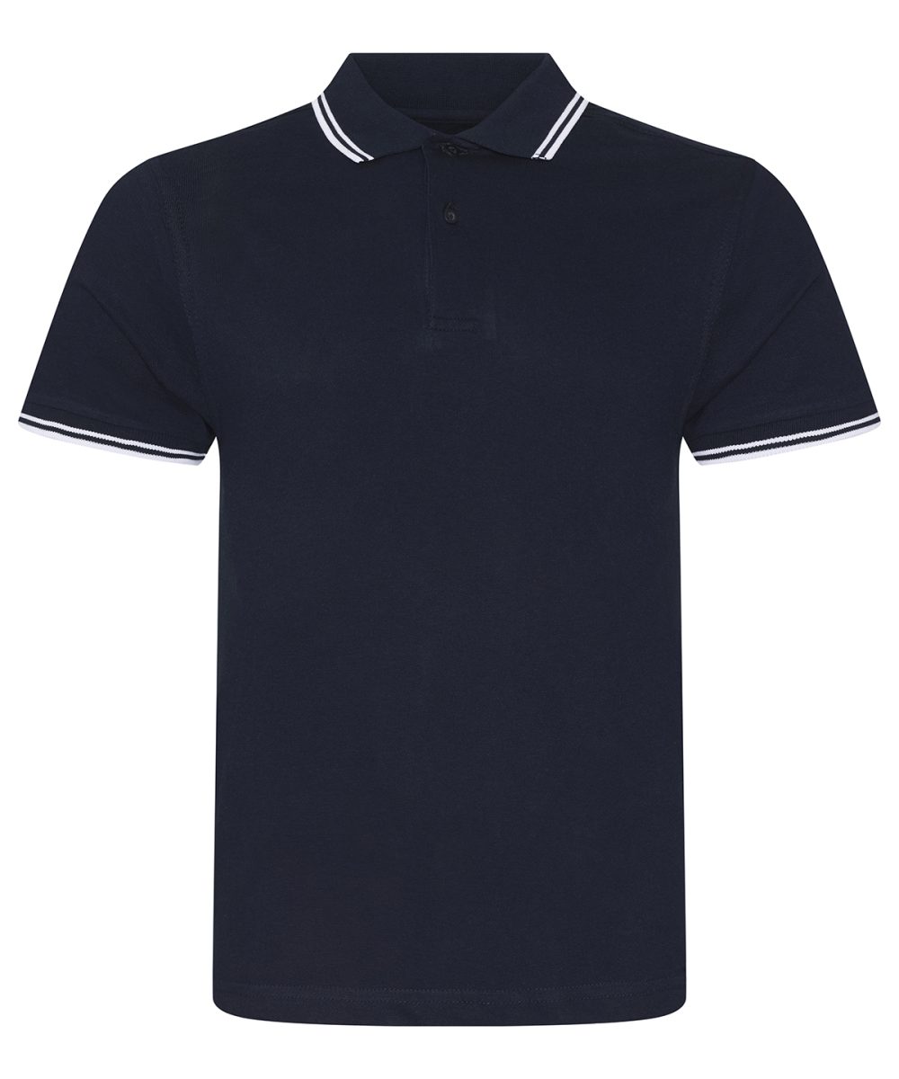 Navy/White Stretch tipped polo