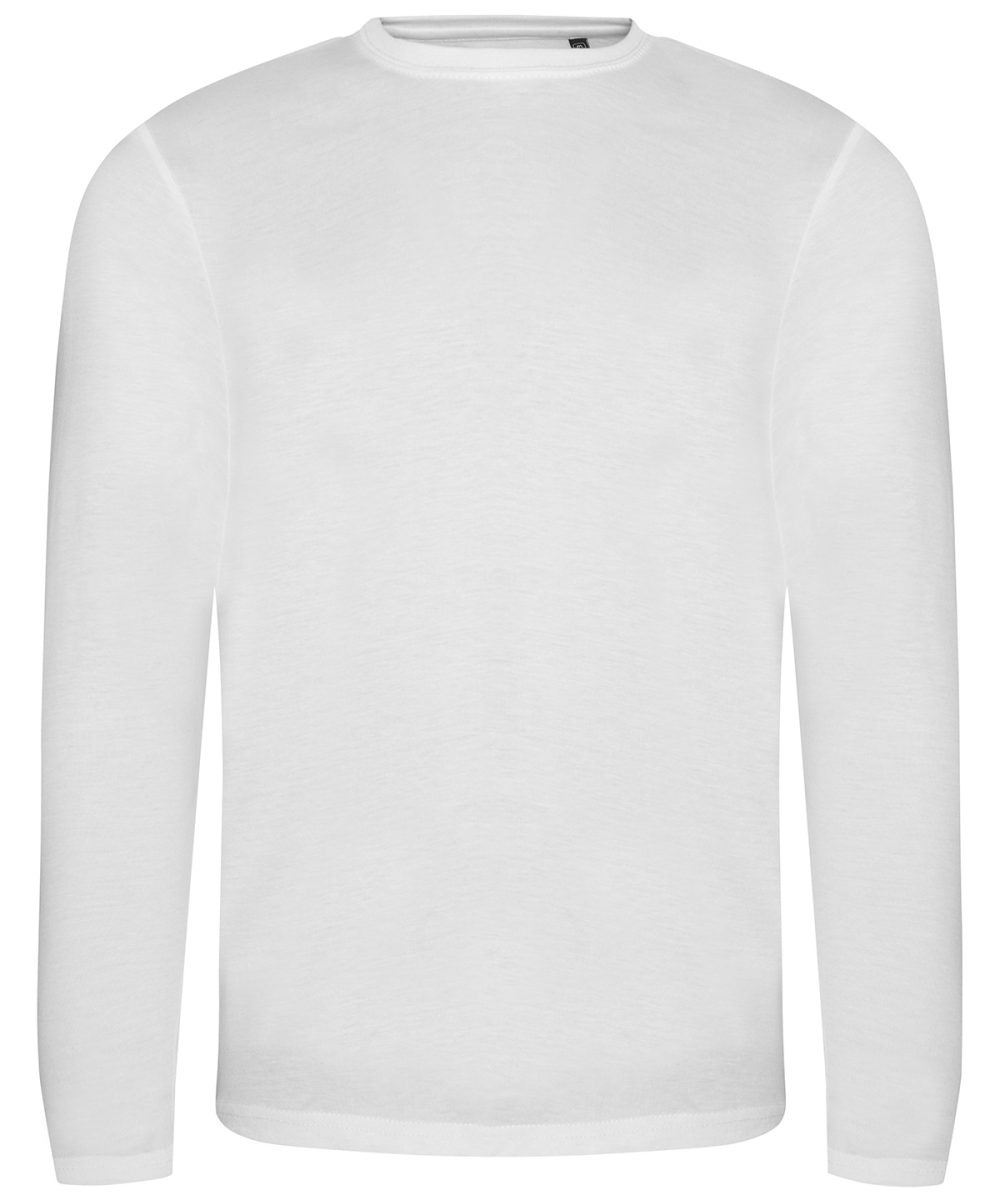 Solid White Triblend T long sleeve