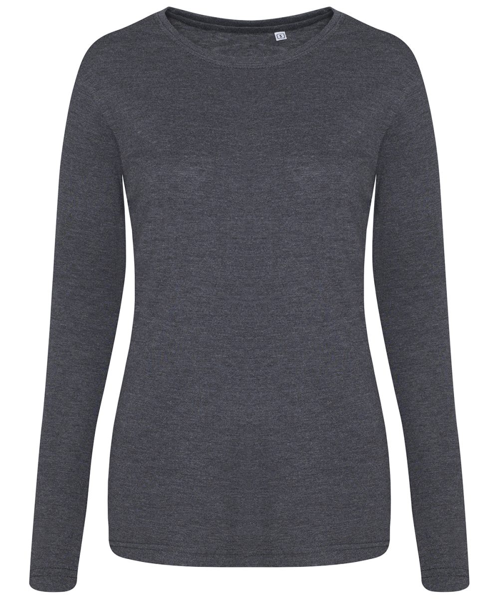 Heather Charcoal Women's triblend T long sleeve