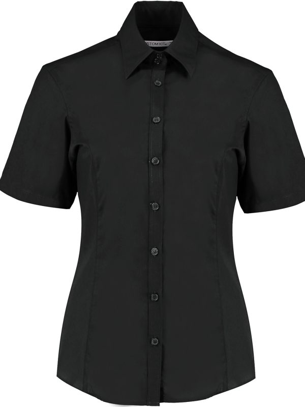 Black* Business blouse short-sleeved (tailored fit)