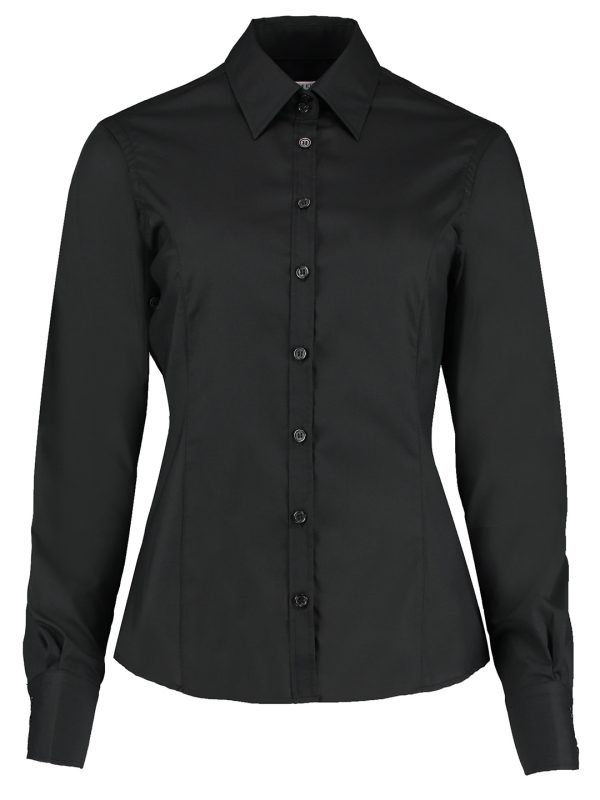 Black* Business blouse long-sleeved (tailored fit)