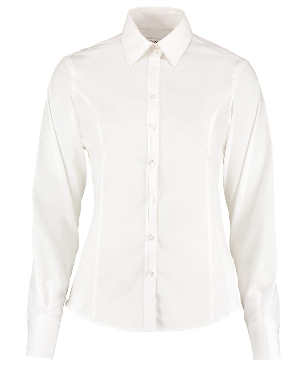 White* Business blouse long-sleeved (tailored fit)