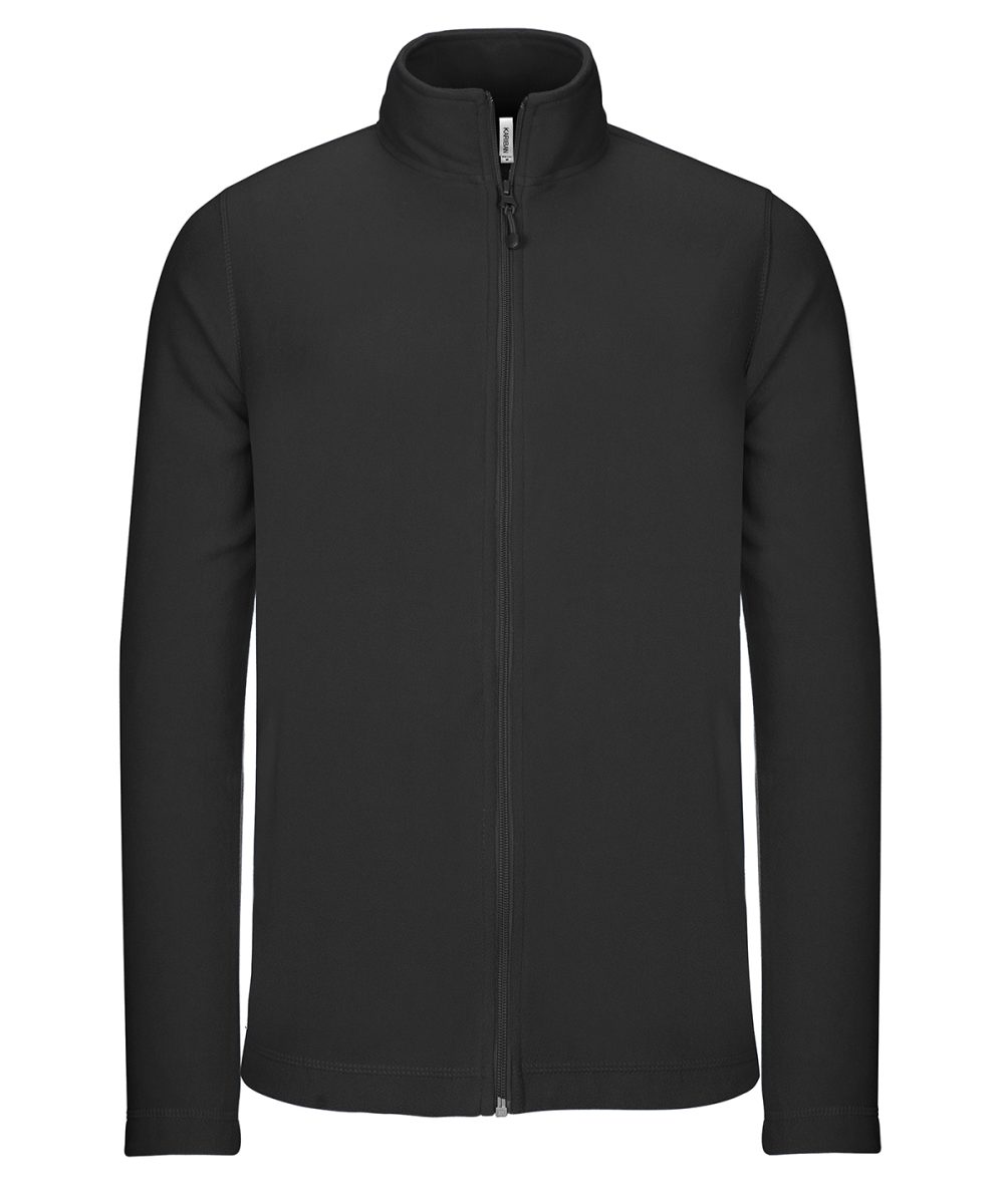 Black Full-zip microfleece jacket