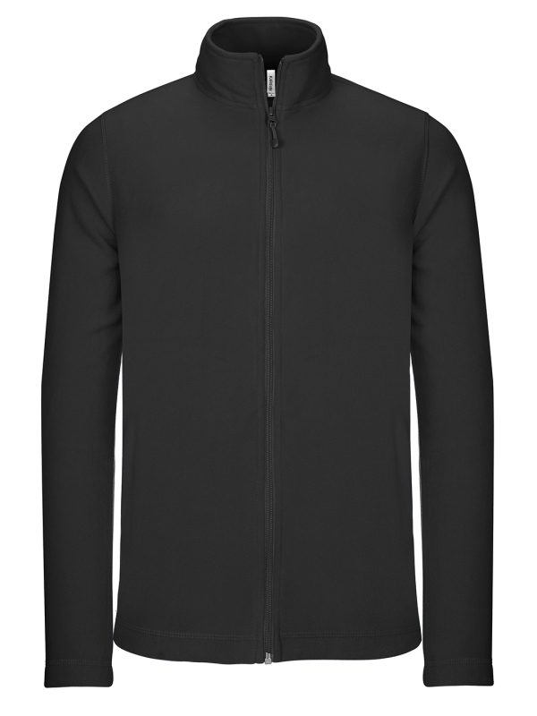 Black Full-zip microfleece jacket