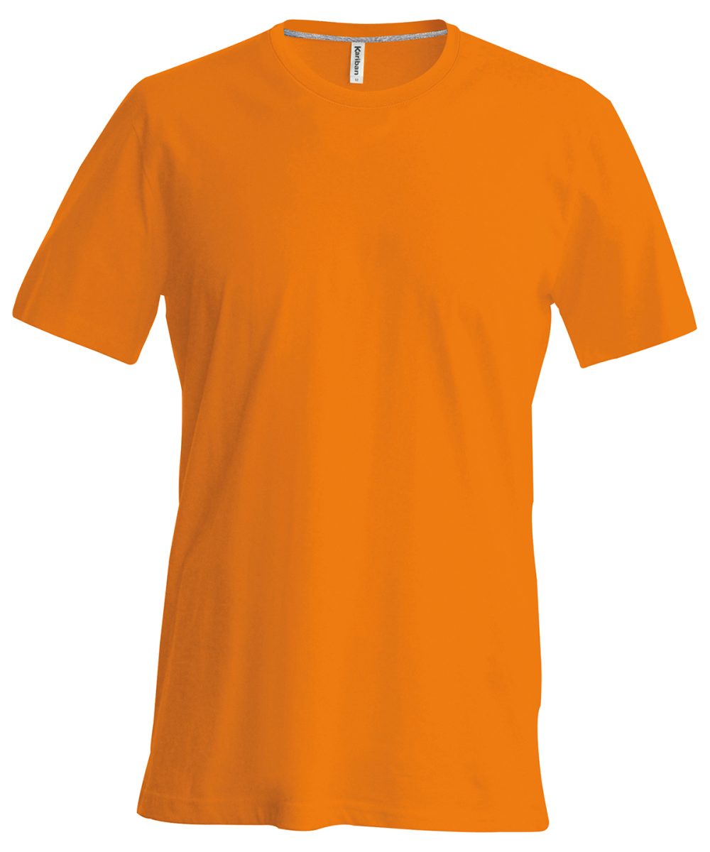 Orange Short-sleeved crew neck T-shirt