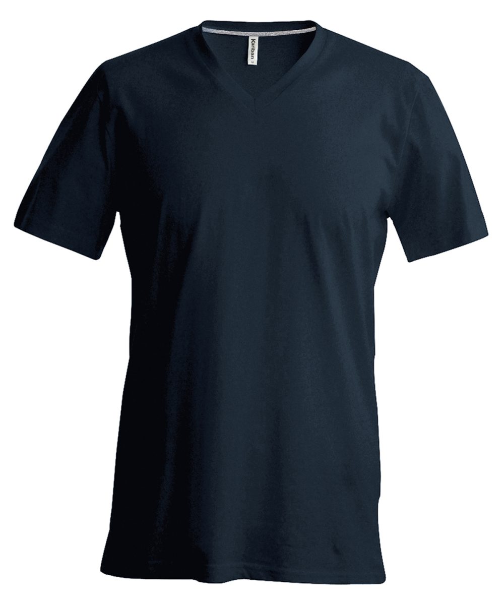 Dark Grey Men's short-sleeved V-neck T-shirt