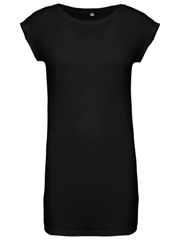 Black Ladies' long T-shirt