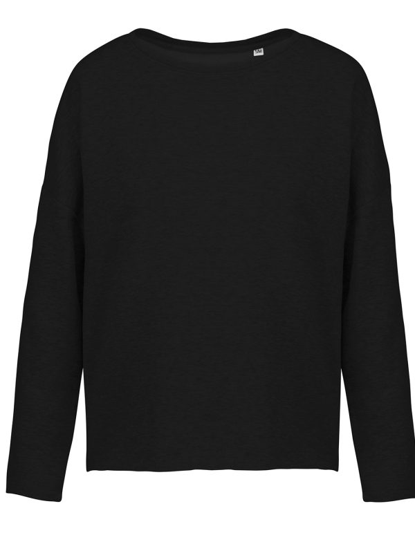 Black Ladies' oversized sweatshirt