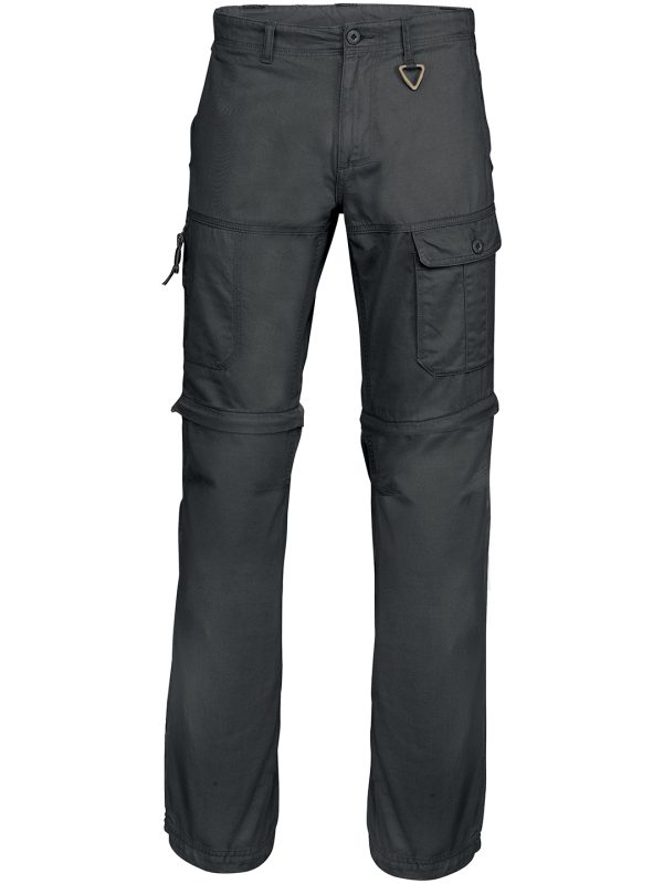 Black 2-in-1 multi-pocket trousers