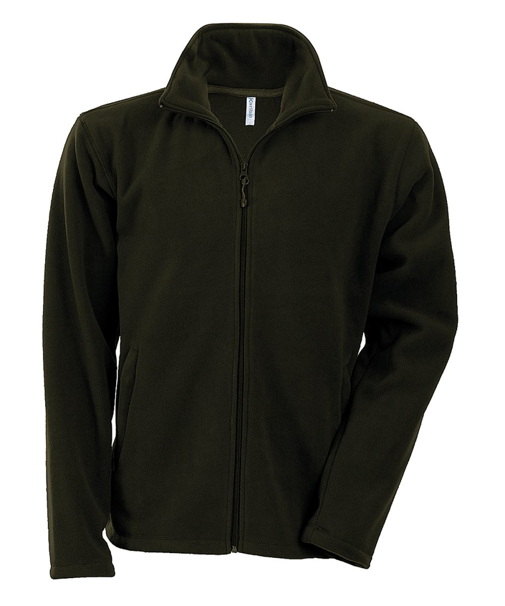 Olive Falco full zip microfleece jacket