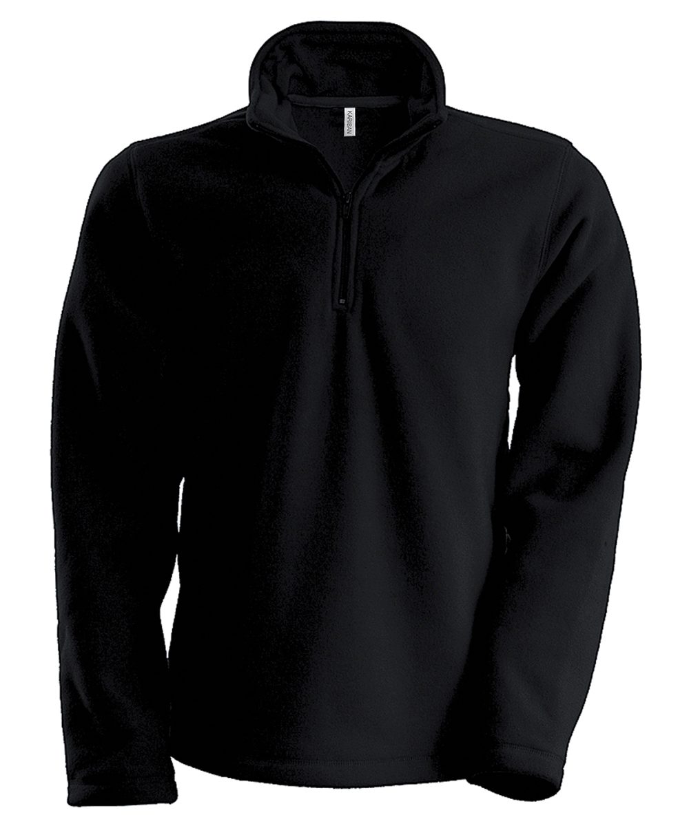 Black* Enzo zip neck microfleece jacket