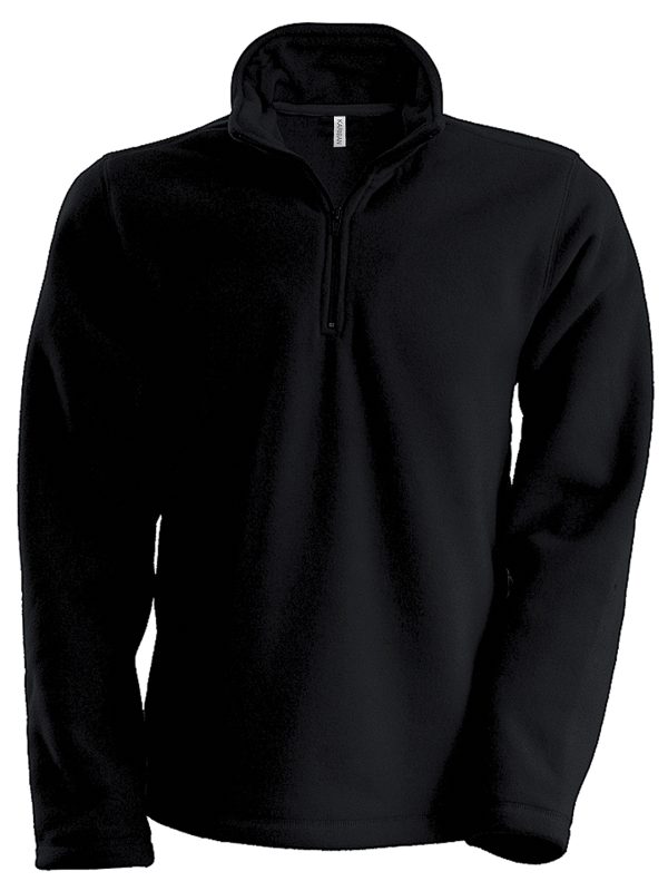 Black* Enzo zip neck microfleece jacket