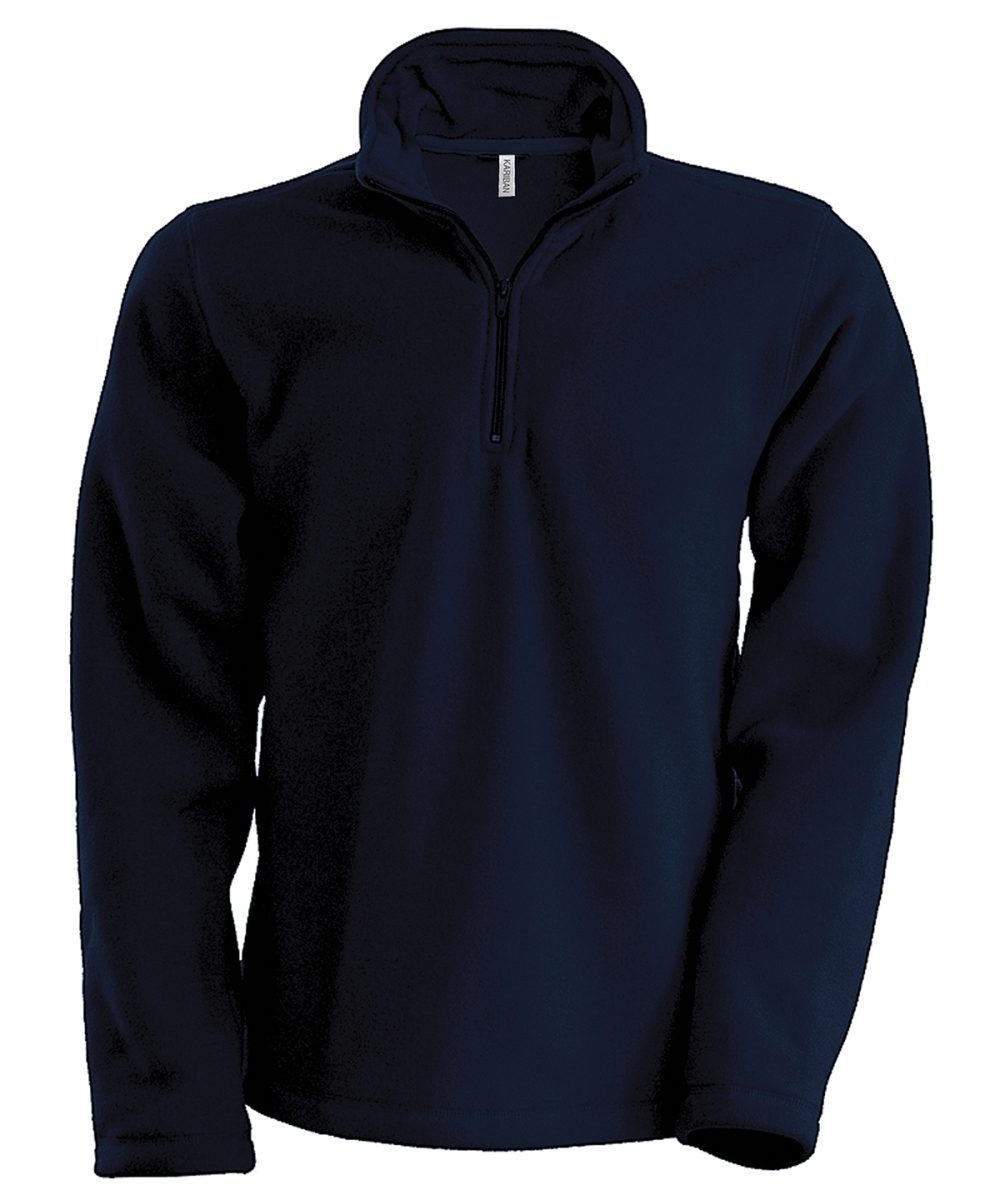 Navy* Enzo zip neck microfleece jacket