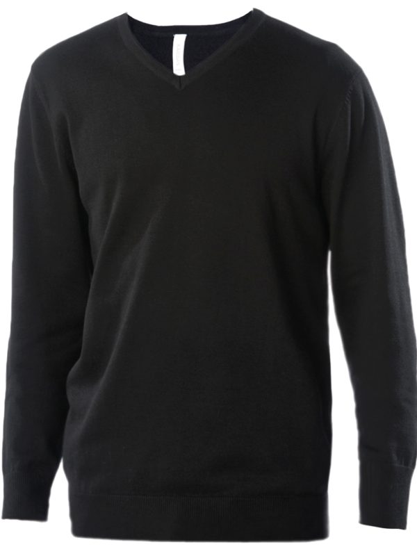 Black Men's V-neck jumper