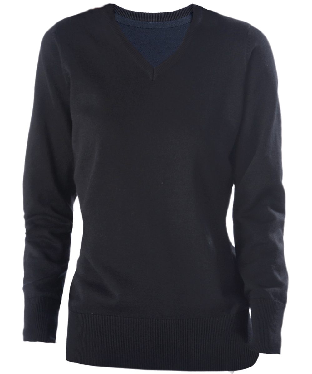 Black Ladies' V-neck jumper