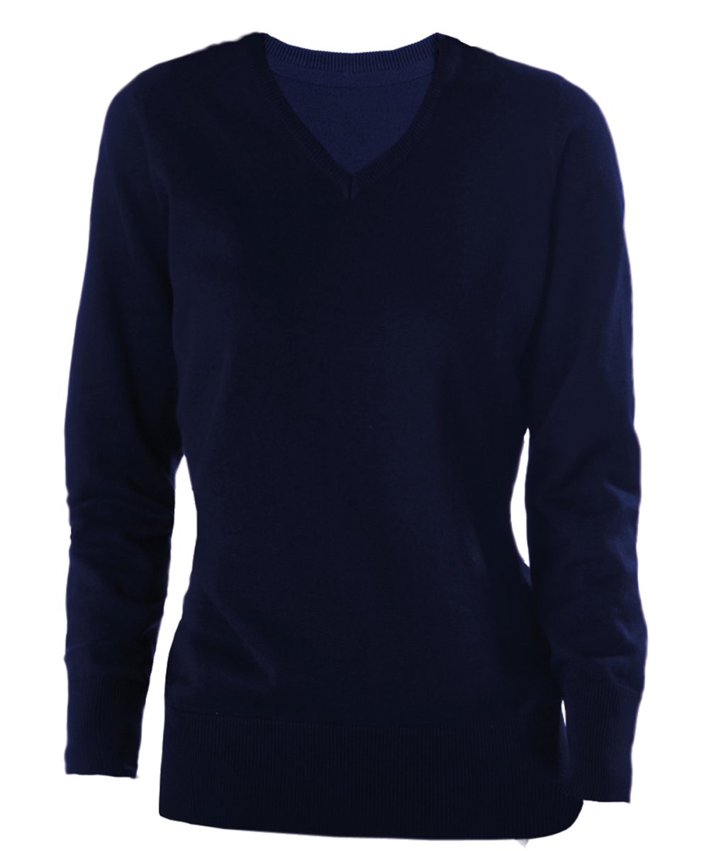 Navy Ladies' V-neck jumper