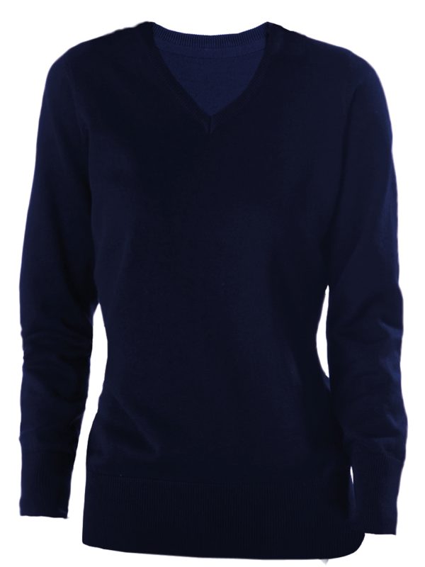 Navy Ladies' V-neck jumper