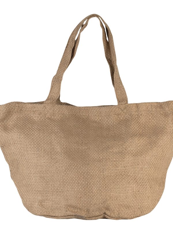 Natural/Natural 100% natural yarn dyed jute bag