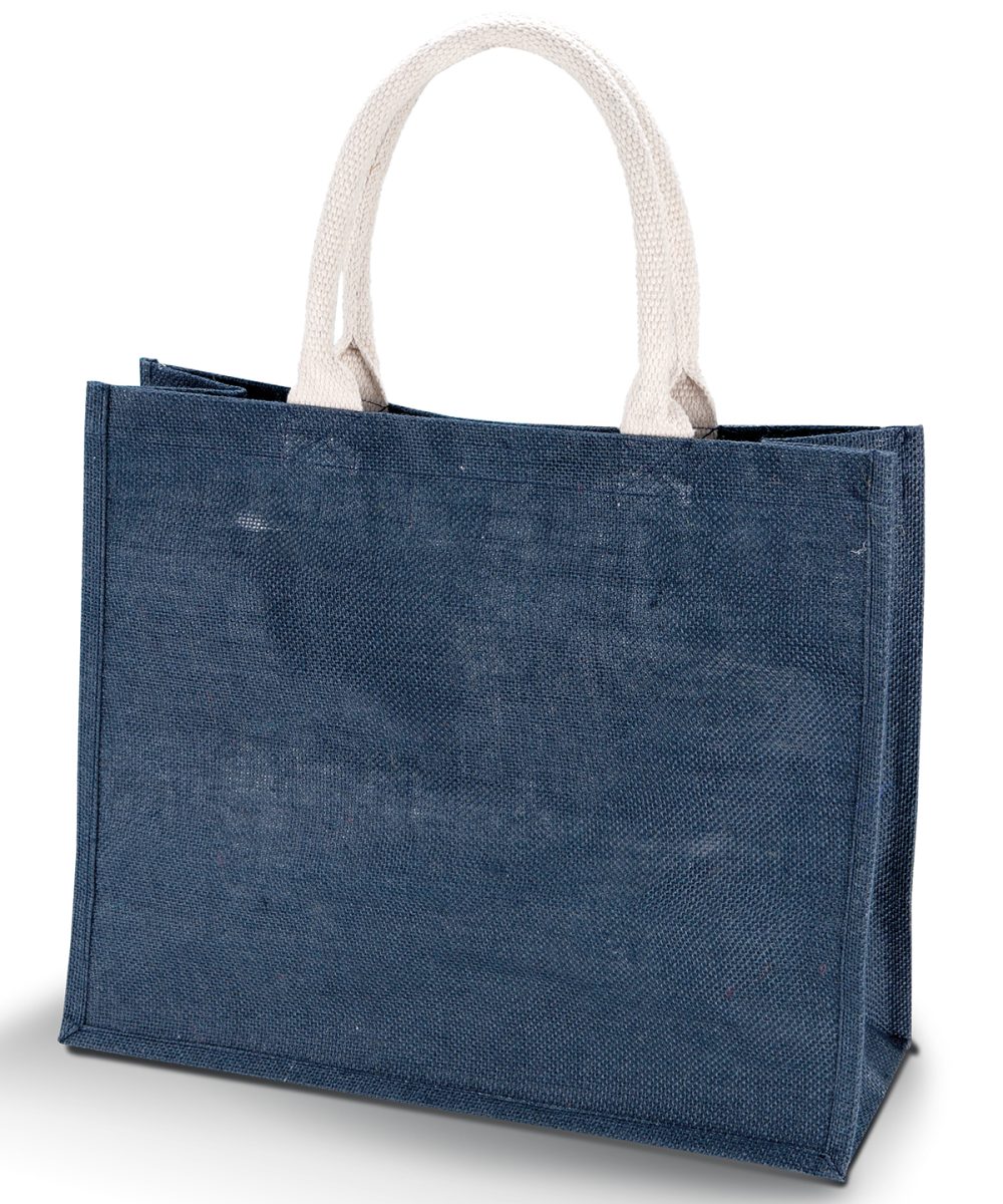 Midnight Blue Jute beach bag.