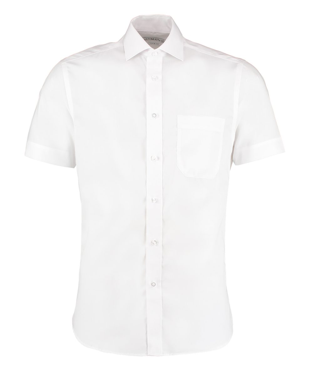 White Premium non-iron corporate shirt short-sleeved (classic fit)