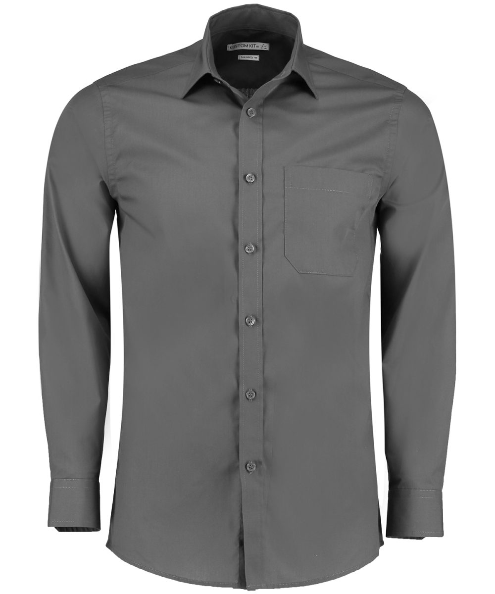 Graphite Poplin shirt long-sleeved (tailored fit)