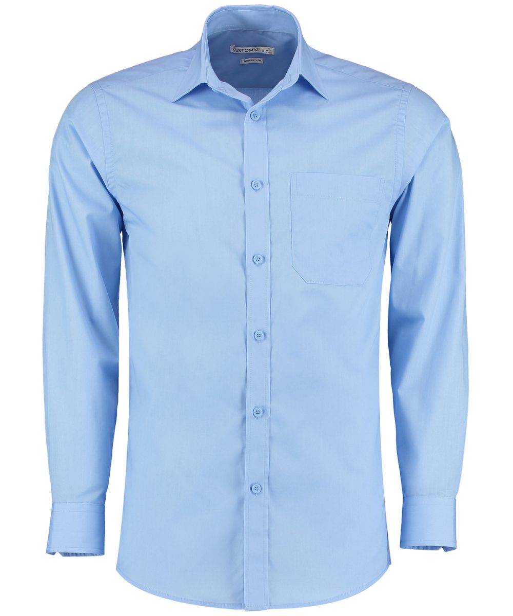 Light Blue Poplin shirt long-sleeved (tailored fit)