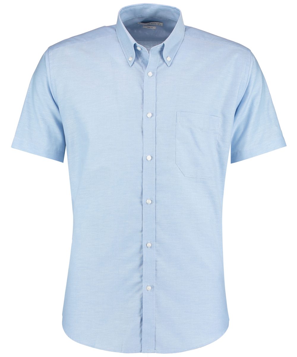 Light Blue Slim fit workwear Oxford shirt short sleeve